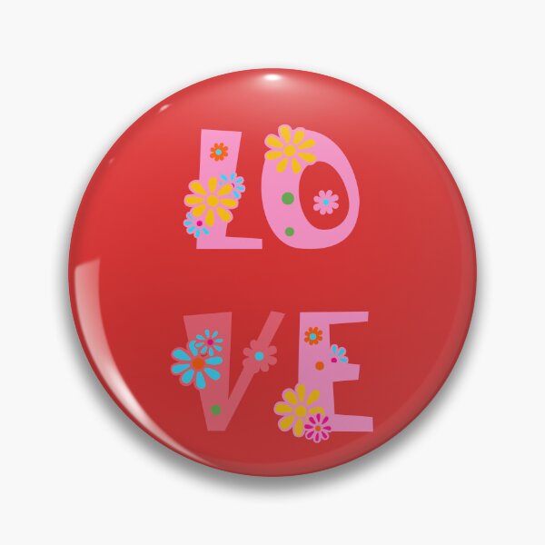 Item preview, Groovy LOVE Floral Typography – Retro 70s Style Design designed and sold by Navitaloves.