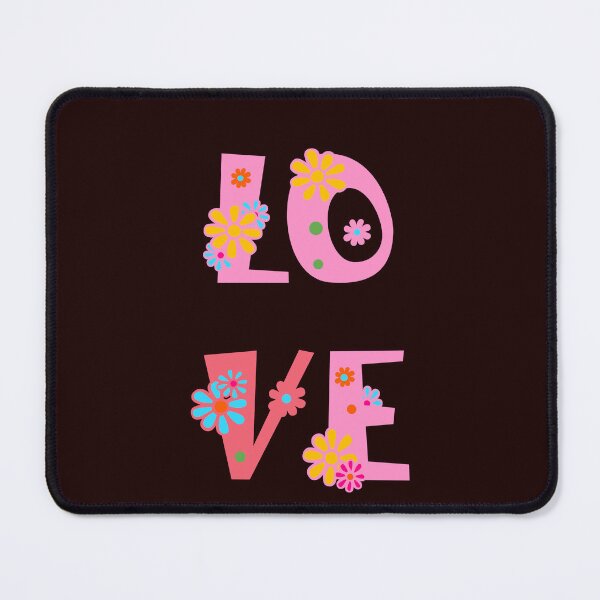 Item preview, Groovy LOVE Floral Typography – Retro 70s Style Design designed and sold by Navitaloves.