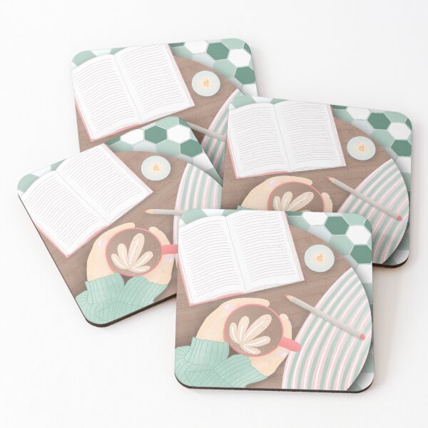 Item preview, Cozy winter cafe flatlay designed and sold by Home Cyn Home.
