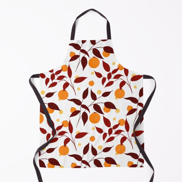 Item preview, Orange Persimmons and brown leaves pattern designed and sold by Home Cyn Home.