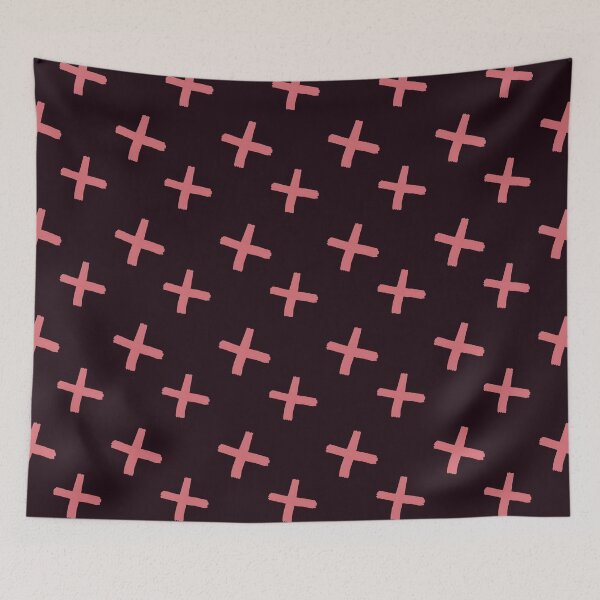 Item preview, Pink and black criss-cross pattern designed and sold by Home Cyn Home.