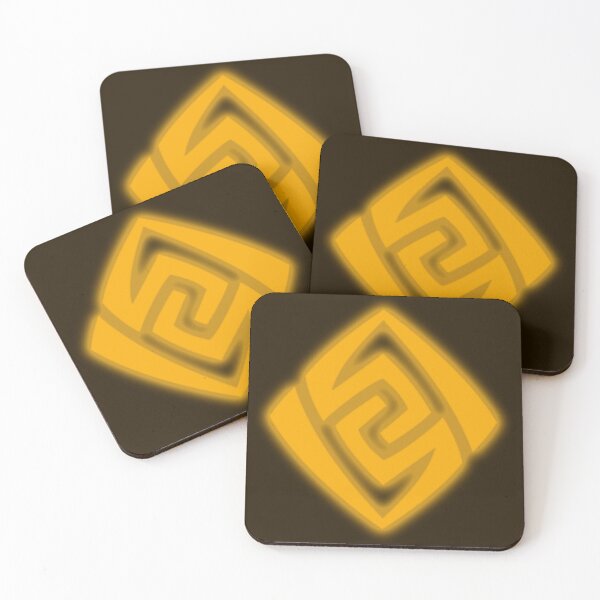 Item preview, Unmovable Geo Shield - Golden Earth Pillar Art designed and sold by Jimakmo.