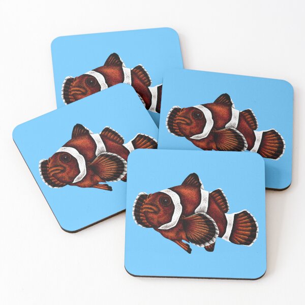 Item preview, Orange clownfish illustration designed and sold by LorenDowding.