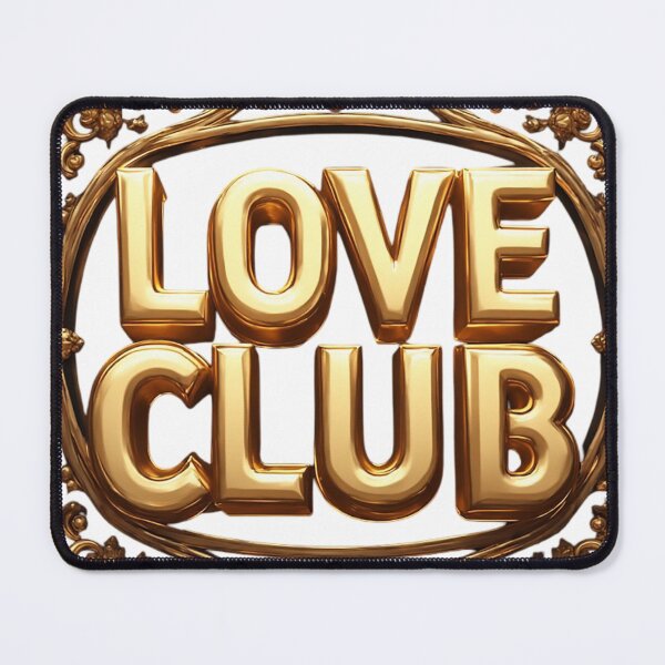 Item preview,  Golden Love Club Ornate Typography Art designed and sold by newvisionart191.