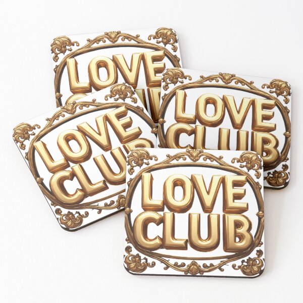 Item preview,  Golden Love Club Ornate Typography Art designed and sold by newvisionart191.