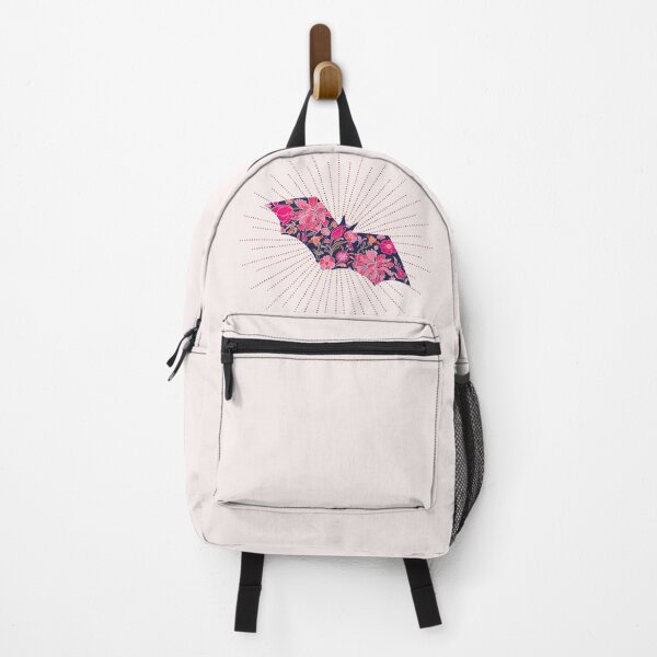 Item preview, Pink vintage floral bat silhouette designed and sold by Home Cyn Home.