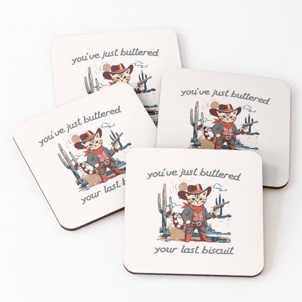 Item preview, You've Just Buttered Your Last Biscuit Western Cat Cowboy  designed and sold by FrankIsabel.