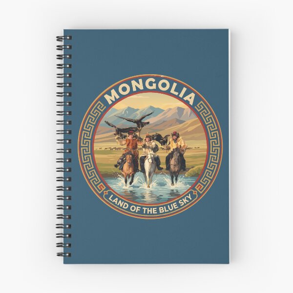 Item preview, Mongolia Illustration Travel Art Badge designed and sold by KrisSidDesigns.