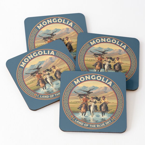 Item preview, Mongolia Illustration Travel Art Badge designed and sold by KrisSidDesigns.