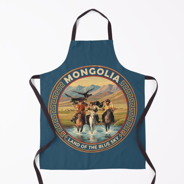 Item preview, Mongolia Illustration Travel Art Badge designed and sold by KrisSidDesigns.