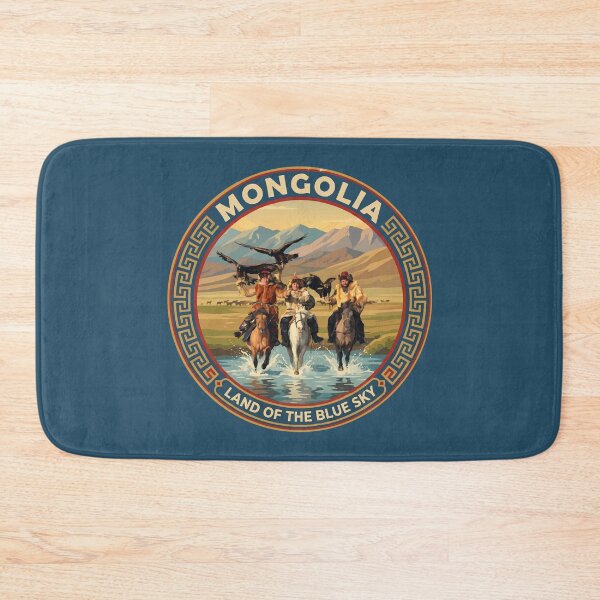 Item preview, Mongolia Illustration Travel Art Badge designed and sold by KrisSidDesigns.