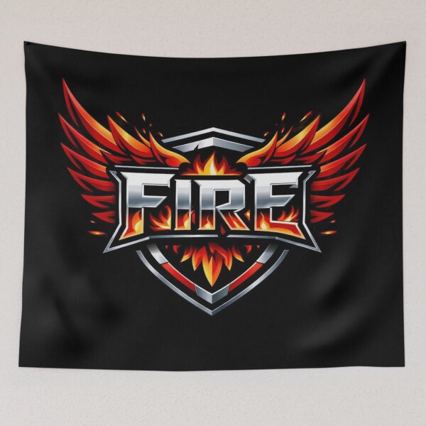Item preview, FIRE Battle Royale Style Gaming Logo designed and sold by wanado.