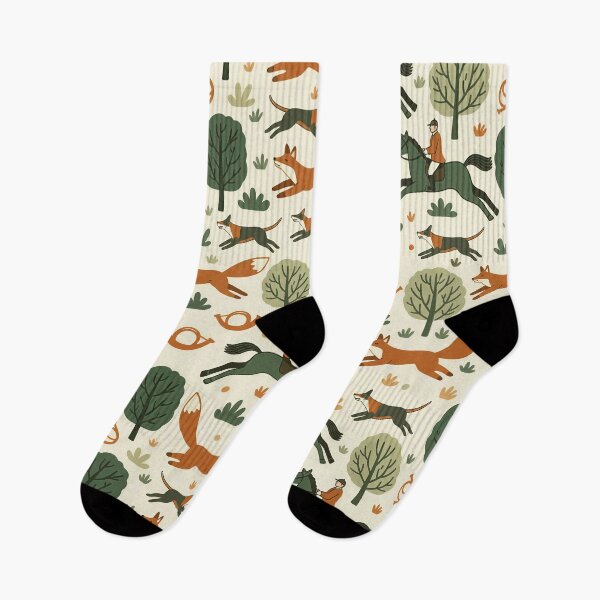 Item preview, Fox Hunt Seamless Pattern Modern Equestrian Illustration designed and sold by KiwiRider.