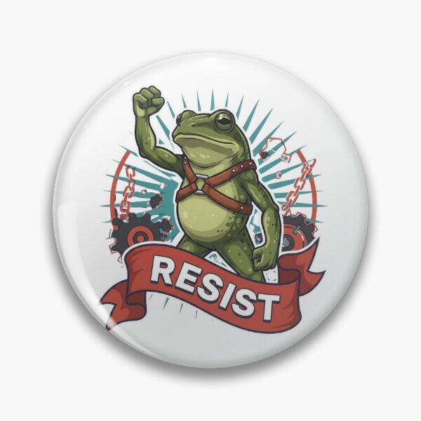 Item preview, Resist Frog Illustration Bold Political Art designed and sold by EchoPrint Co..