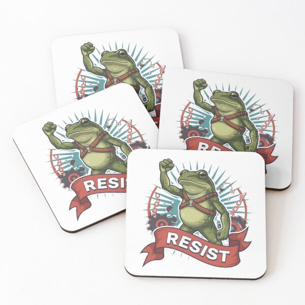 Item preview, Resist Frog Illustration Bold Political Art designed and sold by EchoPrint Co..