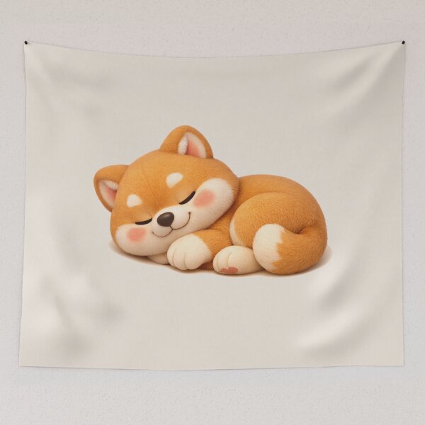 Item preview, Sleeping Dog Comfort Art – Cozy Dogmom Illustration designed and sold by dogmomtees.