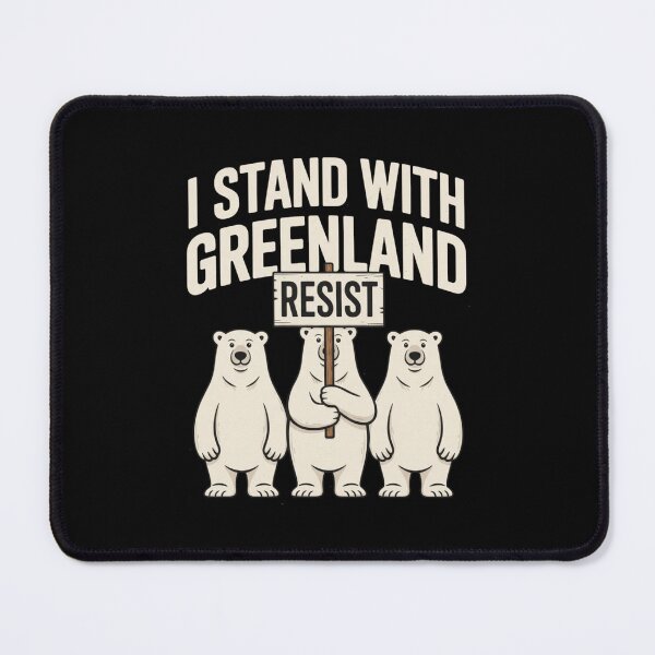 Item preview, I Stand with Greenland Protest Polar Bear Greenland Denmark designed and sold by Meryem Mamouni.