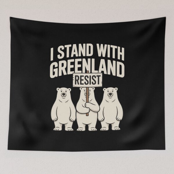 Item preview, I Stand with Greenland Protest Polar Bear Greenland Denmark designed and sold by Meryem Mamouni.