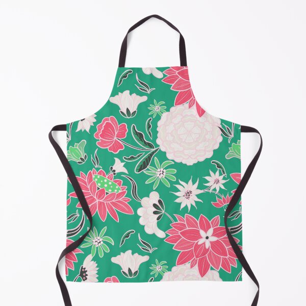 Item preview, Pink, white and green vintage floral pattern designed and sold by Home Cyn Home.