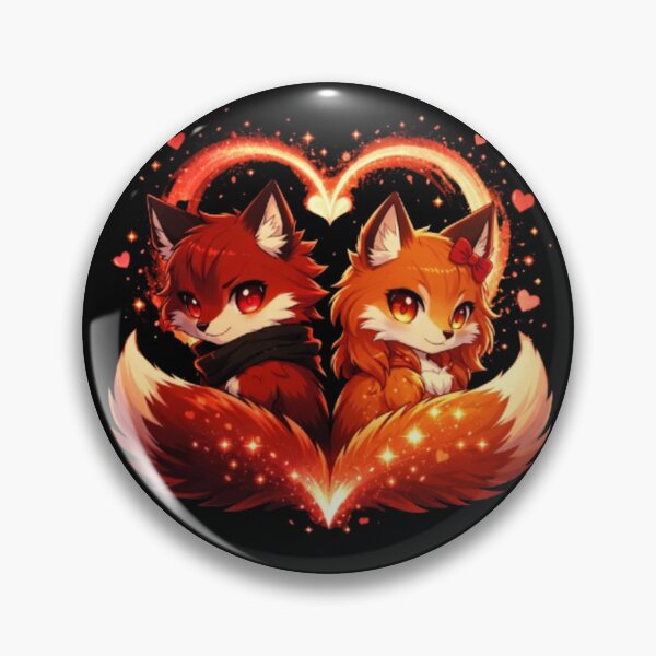Item preview, Fox Love Magic – Anime Valentine Couple designed and sold by CutePearlStudio.