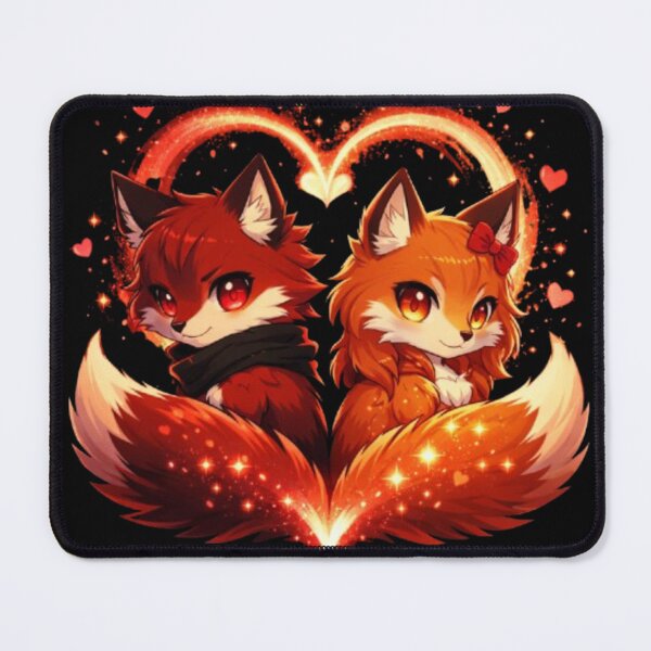Item preview, Fox Love Magic – Anime Valentine Couple designed and sold by CutePearlStudio.