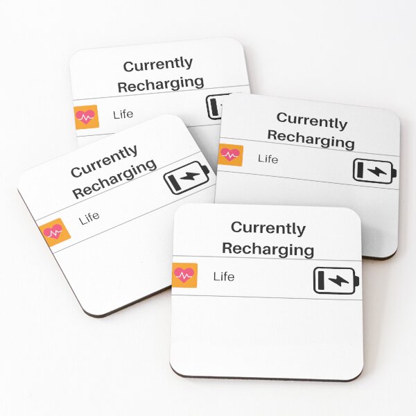 Item preview, Currently Recharging – Low Energy Minimalist Humor designed and sold by ChameraDesign.