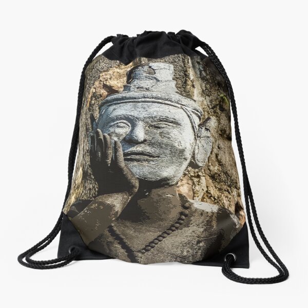 Thai yoga statue Drawstring Bag