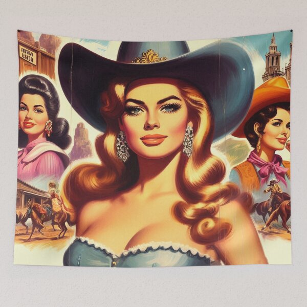 Item preview, Cute Retro Rodeo Girl designed and sold by PulpVintage.