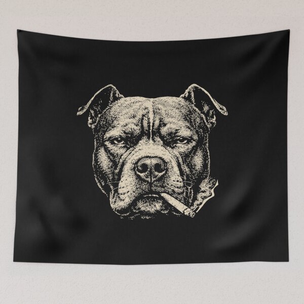 Item preview, Funny Smoking Pitbull Vintage Y2K Grunge Aesthetic  designed and sold by CleoJames.