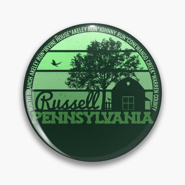 Item preview, Russell Pennsylvania Sunset Retro Vintage Local Pride Logo designed and sold by CRHPOD20.