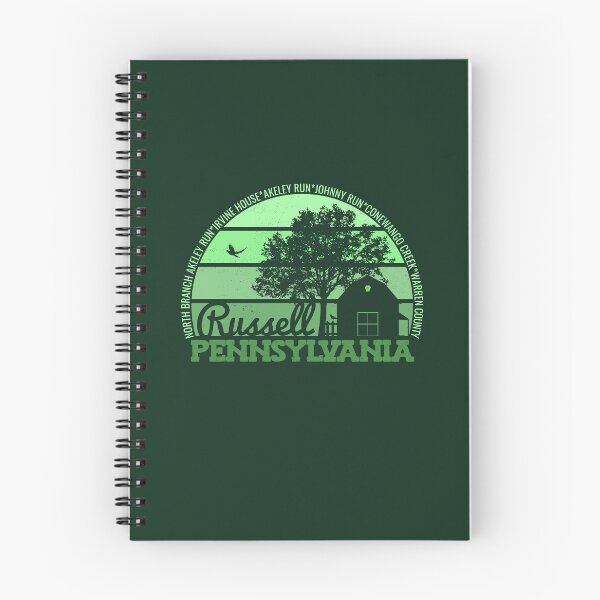 Item preview, Russell Pennsylvania Sunset Retro Vintage Local Pride Logo designed and sold by CRHPOD20.