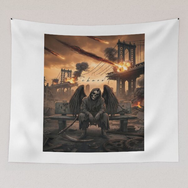 Item preview, Apocalyptic Grim Reaper on Bench designed and sold by 7She.