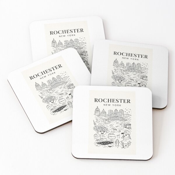 Item preview, Rochester, NY Black & White Minimalist Print  designed and sold by The Bold Brush.