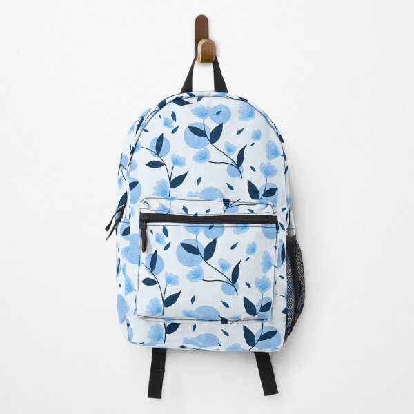 Item preview, Blue retro flowers designed and sold by Home Cyn Home.