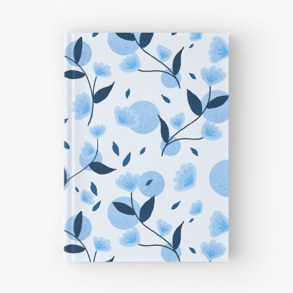 Item preview, Blue retro flowers designed and sold by Home Cyn Home.