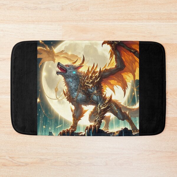 Item preview, Golden Dragon Wolf designed and sold by GalleryBrisArt.