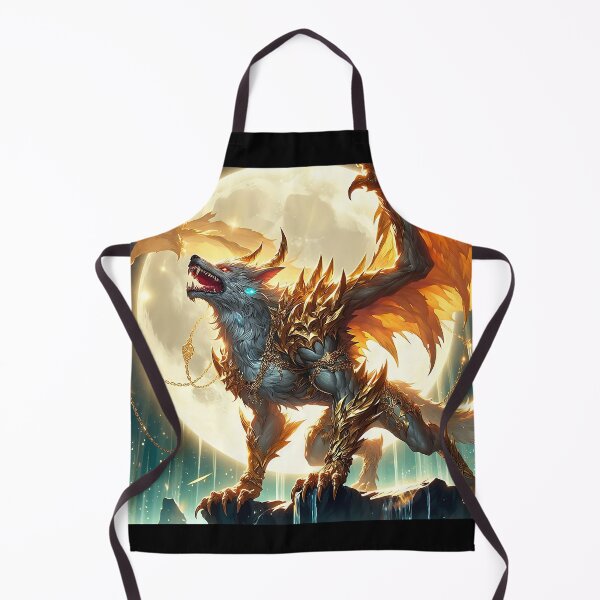 Item preview, Golden Dragon Wolf designed and sold by GalleryBrisArt.