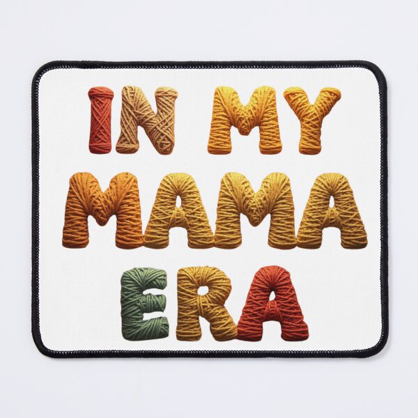 Item preview, In My Mama Era – Colorful Yarn Typography | Cozy Mom Aesthetic Design designed and sold by SinghDesignHub.