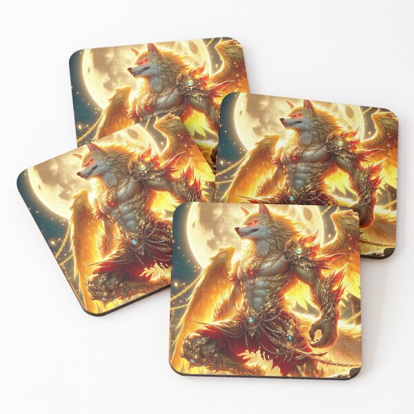 Item preview, Golden Dragon Wolf designed and sold by GalleryBrisArt.