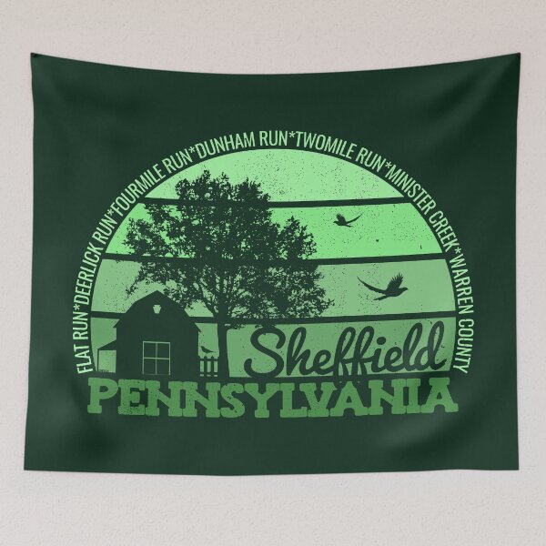 Item preview, Sheffield Pennsylvania Sunset Retro Vintage Local Pride Logo designed and sold by CRHPOD20.