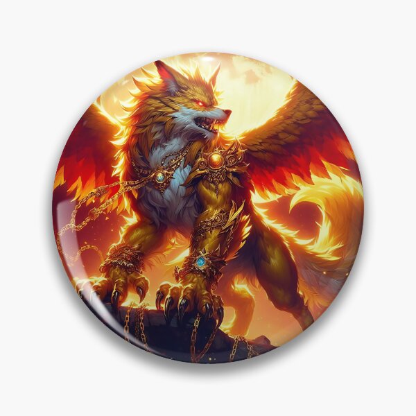 Item preview, Golden Dragon Wolf designed and sold by GalleryBrisArt.