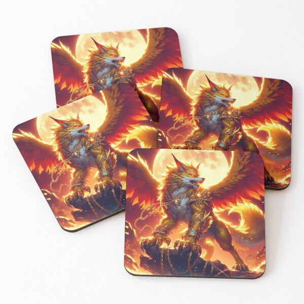 Item preview, Golden Dragon Wolf designed and sold by GalleryBrisArt.
