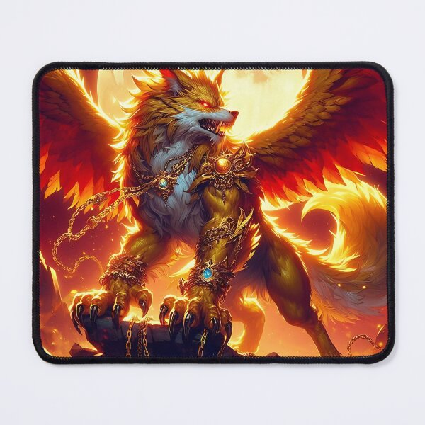 Item preview, Golden Dragon Wolf designed and sold by GalleryBrisArt.