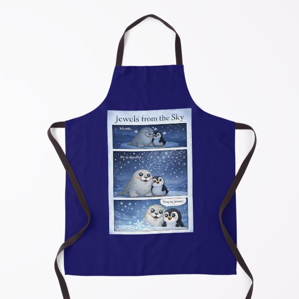 Item preview, Pip and Sam Jewels from the Sky - Cute Penguin and Seal Snowflakes Comic Strip Winter Wonder Heartwarming Illustration designed and sold by SammyMorry.