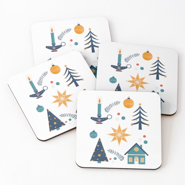 Item preview, Scandi Christmas - blue and orange palette designed and sold by Home Cyn Home.