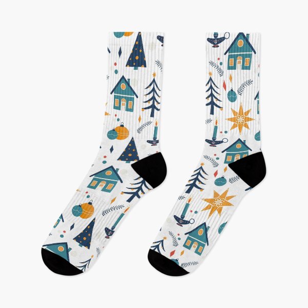 Item preview, Scandi Christmas - blue and orange palette designed and sold by Home Cyn Home.