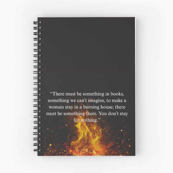 Item preview, RayBradbury Burning House Books Quote Fahrenheit 451 designed and sold by Ink&Iron.