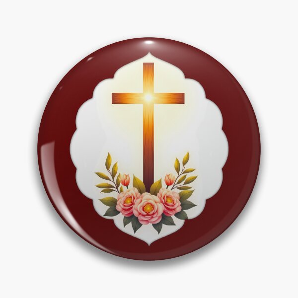 Item preview, Christian Easter Cross with Flowers – Faith Art designed and sold by Topoartispp.