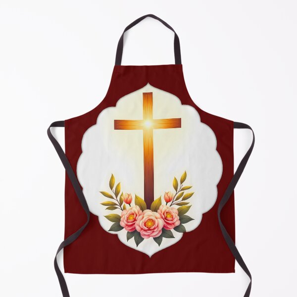 Item preview, Christian Easter Cross with Flowers – Faith Art designed and sold by Topoartispp.