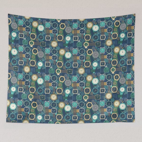 Item preview, Vintage Timepiece Horology Seamless Pattern Watch Collector Art designed and sold by KiwiRider.